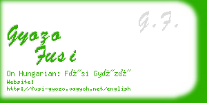 gyozo fusi business card